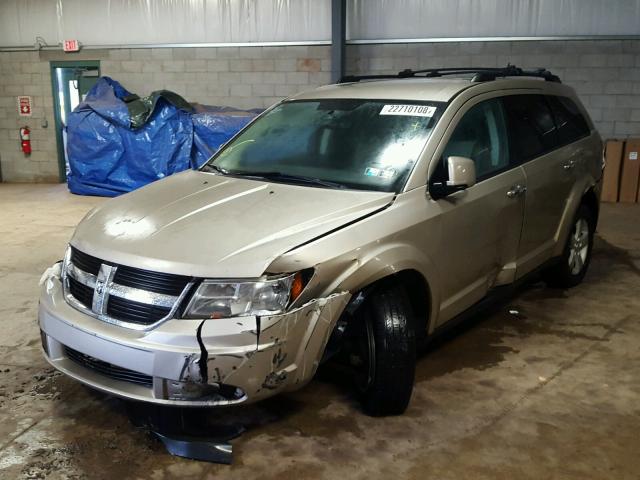 3D4GG57V49T204702 - 2009 DODGE JOURNEY SX GOLD photo 2