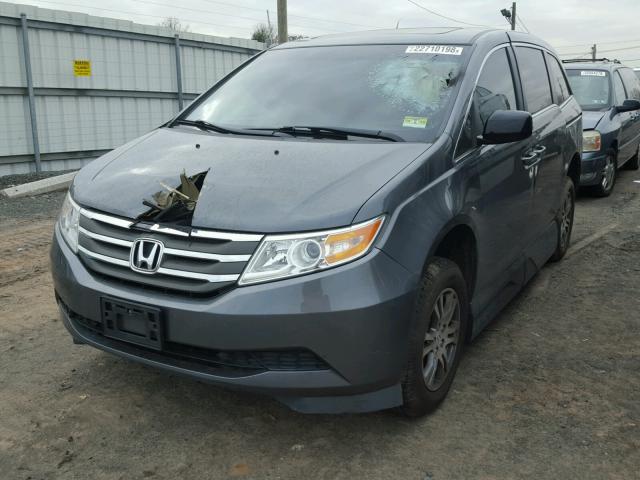 5FNRL5H60BB074298 - 2011 HONDA ODYSSEY EX GREEN photo 2