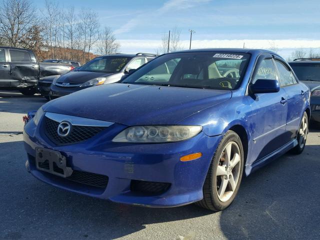 1YVHP80DX45N19740 - 2004 MAZDA 6 S BLUE photo 2