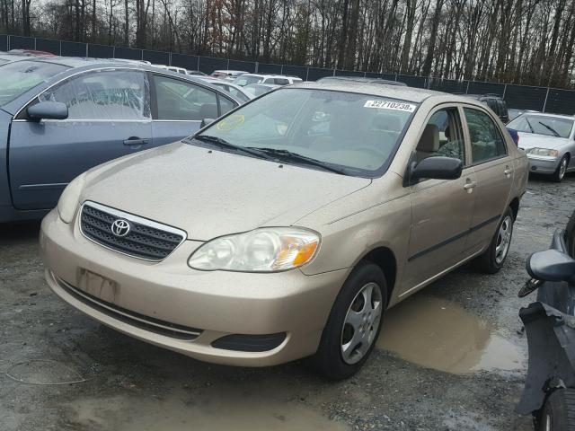 2T1BR32E38C909831 - 2008 TOYOTA COROLLA CE BEIGE photo 2