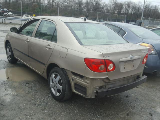 2T1BR32E38C909831 - 2008 TOYOTA COROLLA CE BEIGE photo 3