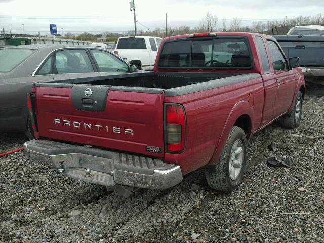 1N6DD26S92C302041 - 2002 NISSAN FRONTIER K RED photo 4