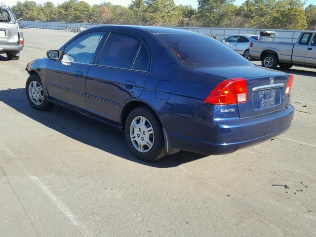 JHMES26762S001305 - 2002 HONDA CIVIC EX ლურჯი ფოტო 3