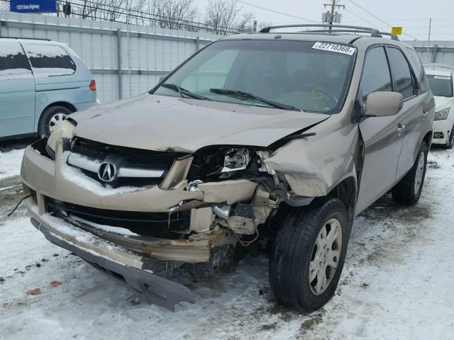 2HNYD18784H527908 - 2004 ACURA MDX TOURIN GOLD photo 2