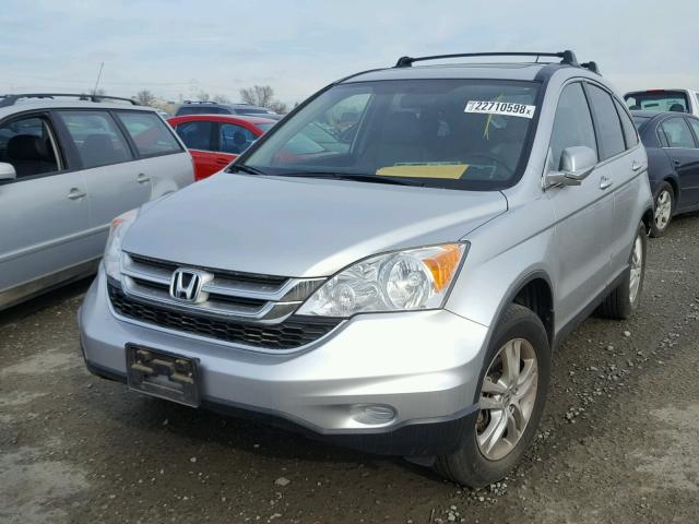 JHLRE4H70BC017242 - 2011 HONDA CR-V EXL SILVER photo 2