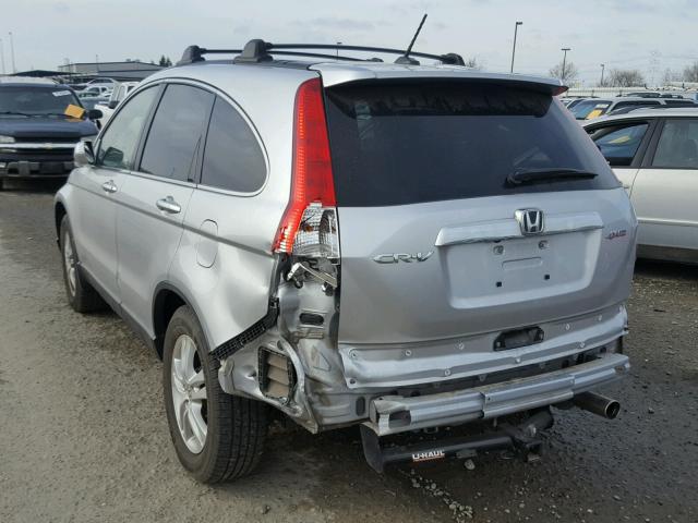 JHLRE4H70BC017242 - 2011 HONDA CR-V EXL SILVER photo 3