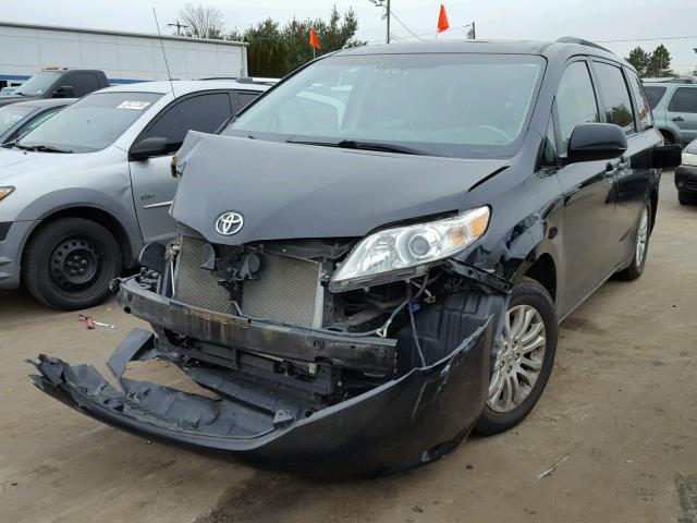 5TDYK3DC5CS214244 - 2012 TOYOTA SIENNA XLE BLACK photo 2