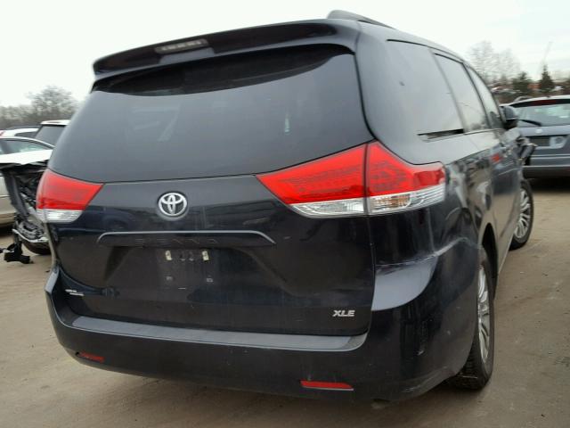 5TDYK3DC5CS214244 - 2012 TOYOTA SIENNA XLE BLACK photo 4