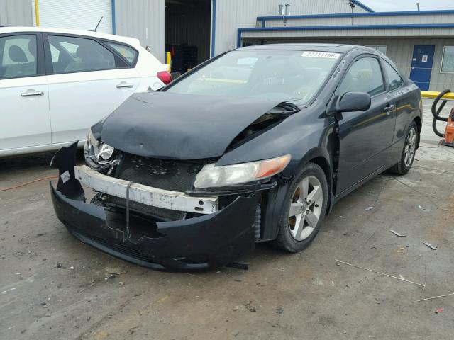 2HGFG12887H556885 - 2007 HONDA CIVIC EX შავი ფოტო 2