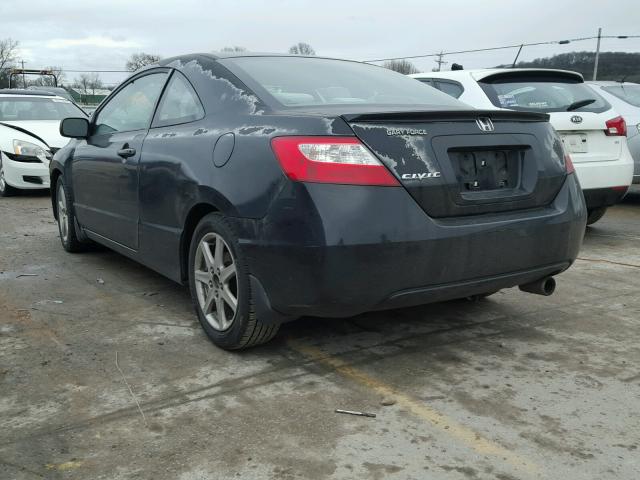 2HGFG12887H556885 - 2007 HONDA CIVIC EX BLACK photo 3