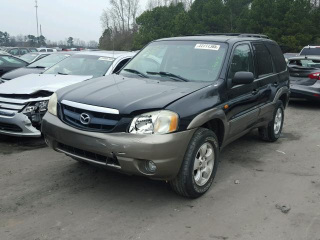 4F2YZ04184KM08459 - 2004 MAZDA TRIBUTE LX BLACK photo 2