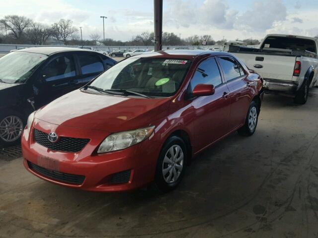 1NXBU40E29Z113434 - 2009 TOYOTA COROLLA BA RED photo 2