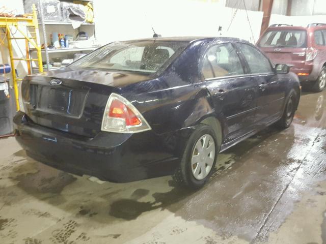 3FAHP06Z18R148406 - 2008 FORD FUSION S BLUE photo 4