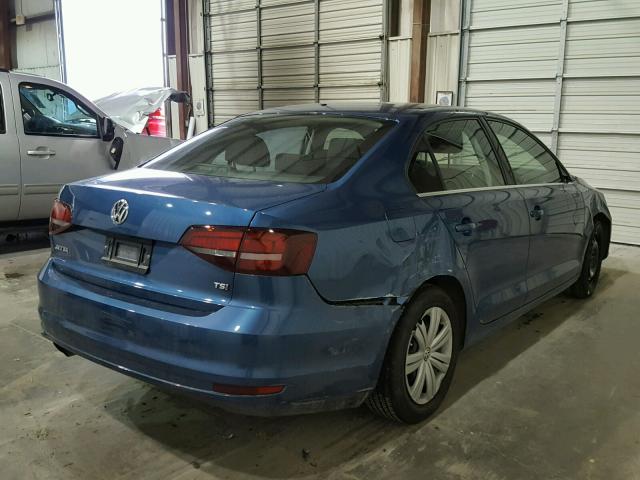 3VW167AJ2HM330117 - 2017 VOLKSWAGEN JETTA S BLUE photo 4