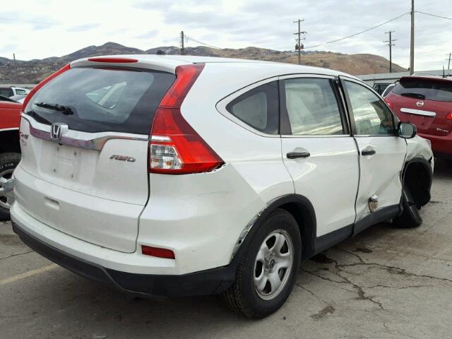 5J6RM4H34FL128499 - 2015 HONDA CR-V LX WHITE photo 4