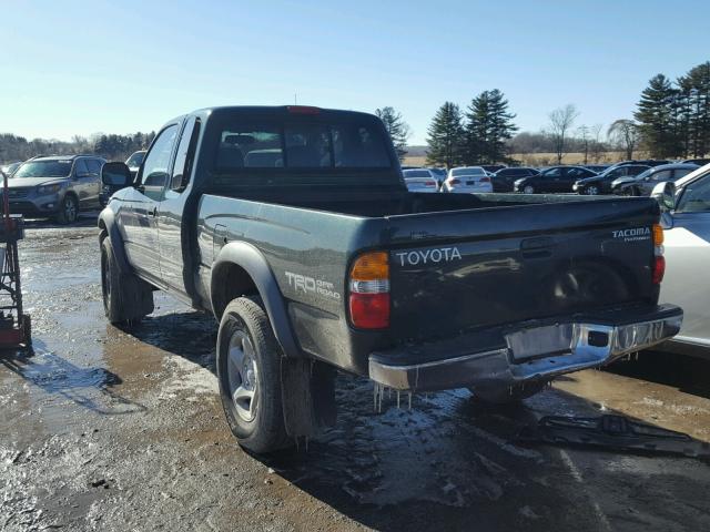 5TESM92N91Z857848 - 2001 TOYOTA TACOMA XTR GREEN photo 3