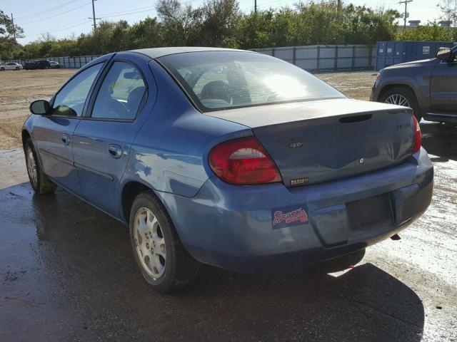 1B3ES56C83D246789 - 2003 DODGE NEON SXT BLUE photo 3