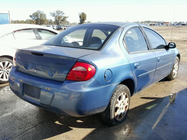 1B3ES56C83D246789 - 2003 DODGE NEON SXT BLUE photo 4