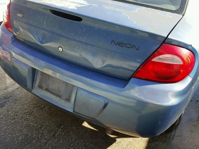 1B3ES56C83D246789 - 2003 DODGE NEON SXT BLUE photo 9