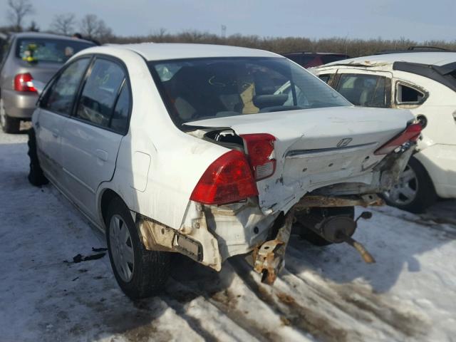 1HGES16513L026913 - 2003 HONDA CIVIC LX WHITE photo 3