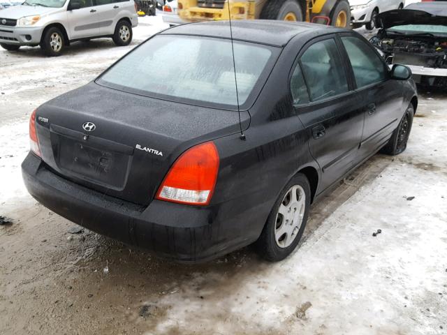 KMHDN45D43U624558 - 2003 HYUNDAI ELANTRA GL BLACK photo 4