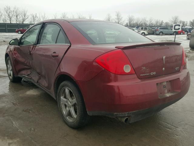 1G2ZH57N494157717 - 2009 PONTIAC G6 GT MAROON photo 3