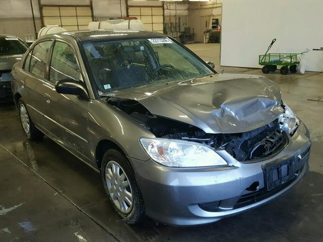 2HGES16515H631627 - 2005 HONDA CIVIC LX GRAY photo 1