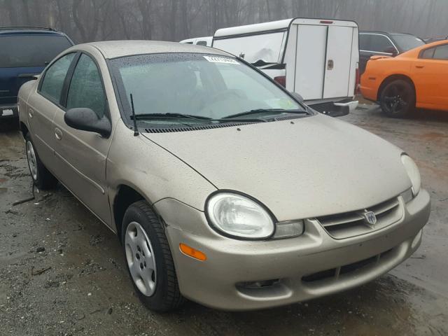 1B3AS26C32D651132 - 2002 DODGE NEON GOLD photo 1