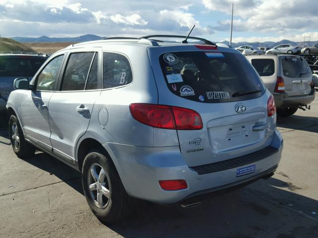 5NMSG73D37H056276 - 2007 HYUNDAI SANTA FE G SILVER photo 3