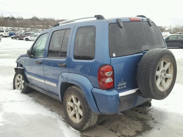 1J4GL58KX5W563368 - 2005 JEEP LIBERTY LI BLUE photo 3