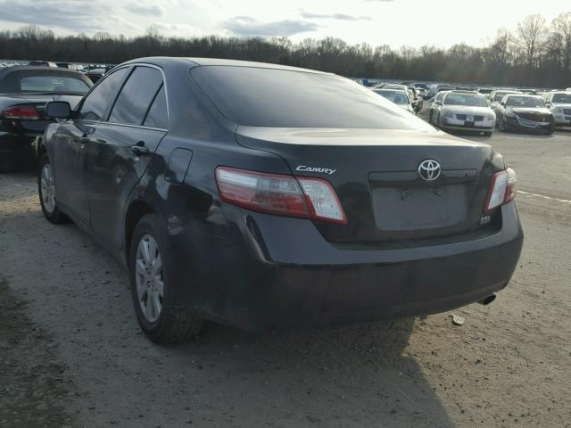 4T1BB46K58U037581 - 2008 TOYOTA CAMRY HYBR BLACK photo 3