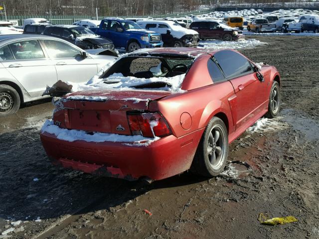 1FAFP42X71F231893 - 2001 FORD MUSTANG GT RED photo 4