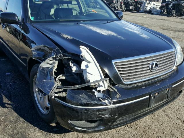 JTHBN30F520088710 - 2002 LEXUS LS 430 BLACK photo 9