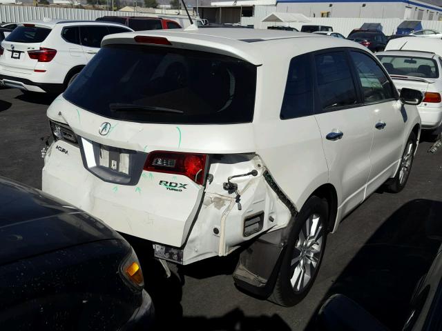 5J8TB2H21BA000743 - 2011 ACURA RDX WHITE photo 4