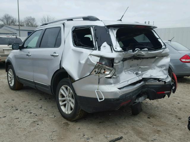 1FM5K8D80FGC44709 - 2015 FORD EXPLORER X SILVER photo 3