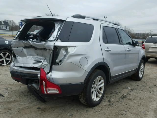 1FM5K8D80FGC44709 - 2015 FORD EXPLORER X SILVER photo 4