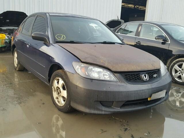 2HGES16614H571310 - 2004 HONDA CIVIC LX BLUE photo 1