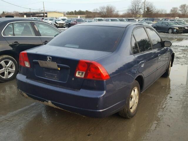 2HGES16614H571310 - 2004 HONDA CIVIC LX BLUE photo 4