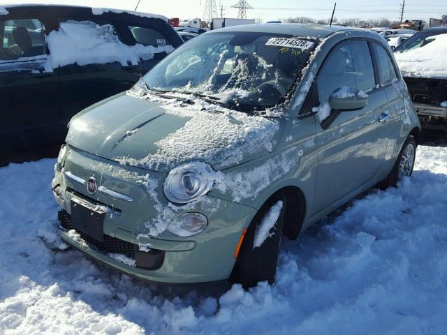 3C3CFFAR2DT738648 - 2013 FIAT 500 POP GREEN photo 2