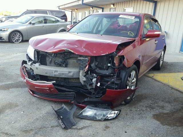 KNAGE228795358630 - 2009 KIA OPTIMA SX MAROON photo 2