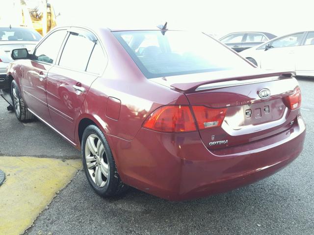 KNAGE228795358630 - 2009 KIA OPTIMA SX MAROON photo 3