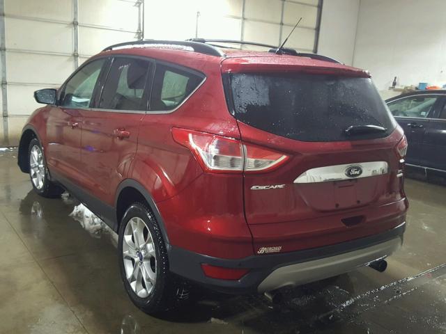 1FMCU9H96DUA92959 - 2013 FORD ESCAPE SEL RED photo 3