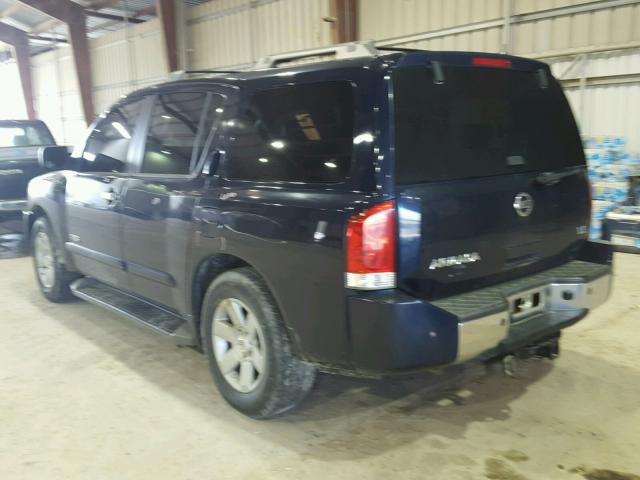 5N1BA08A77N718429 - 2007 NISSAN ARMADA SE BLUE photo 3