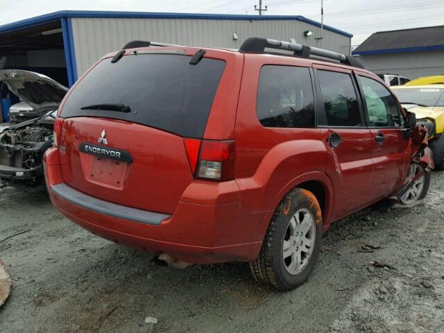 4A4MN21S48E017874 - 2008 MITSUBISHI ENDEAVOR L BURGUNDY photo 4