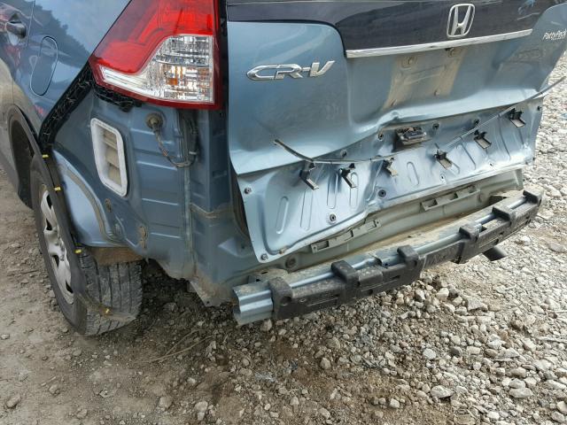 2HKRM3H33EH530629 - 2014 HONDA CR-V LX BLUE photo 9