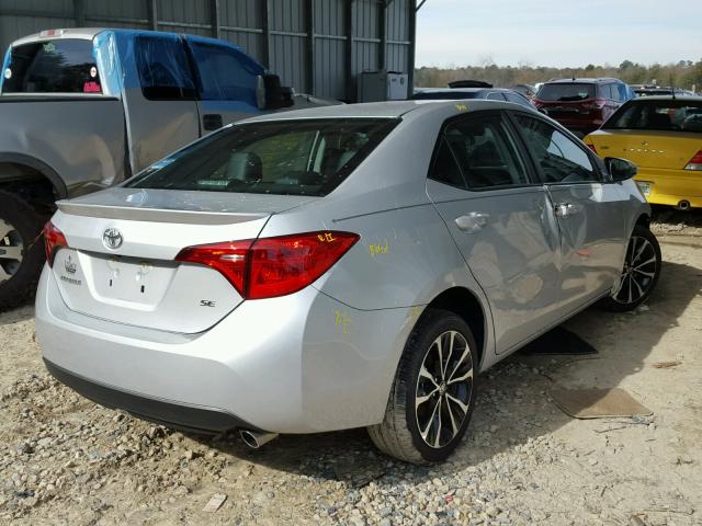 5YFBURHE5HP653510 - 2017 TOYOTA COROLLA L SILVER photo 4