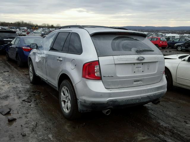 2FMDK4JC1DBB65955 - 2013 FORD EDGE SEL SILVER photo 3