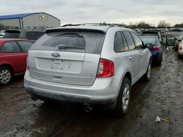 2FMDK4JC1DBB65955 - 2013 FORD EDGE SEL SILVER photo 4