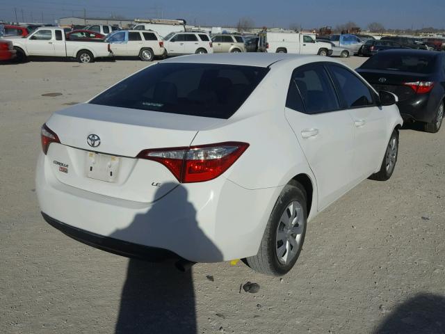 5YFBURHE0EP037628 - 2014 TOYOTA COROLLA L WHITE photo 4