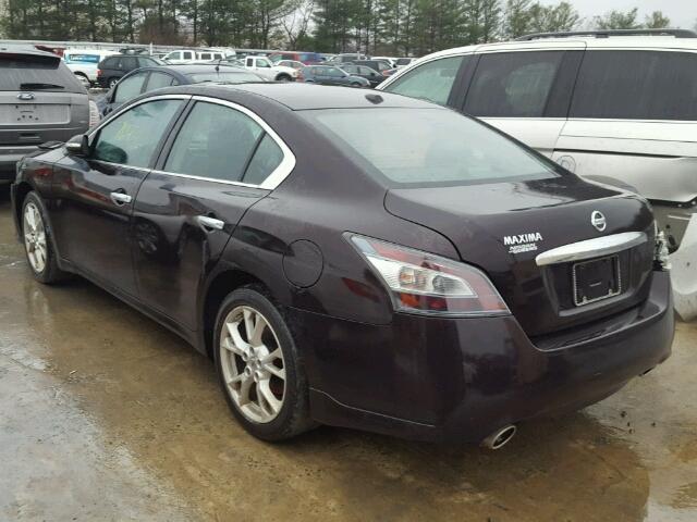 1N4AA5AP0EC907742 - 2014 NISSAN MAXIMA S BLACK photo 3